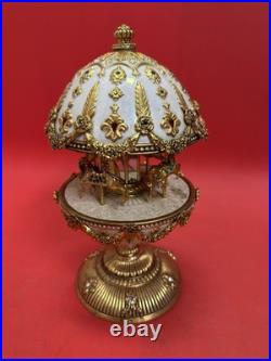 Vintage Franklin Mint House of Faberge Imperial Carousel Egg Musical
