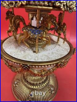 Vintage Franklin Mint House of Faberge Imperial Carousel Egg Musical