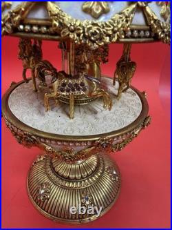 Vintage Franklin Mint House of Faberge Imperial Carousel Egg Musical