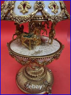 Vintage Franklin Mint House of Faberge Imperial Carousel Egg Musical