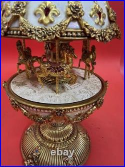 Vintage Franklin Mint House of Faberge Imperial Carousel Egg Musical