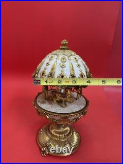 Vintage Franklin Mint House of Faberge Imperial Carousel Egg Musical