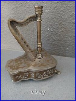 Vintage Fred Zimbalist Etched Harp Music Box
