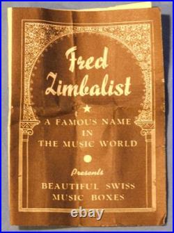 Vintage Fred Zimbalist Music Box / Ring Holder, Love is a many splendored things
