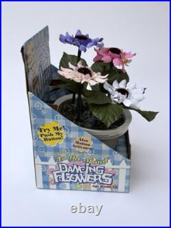 Vintage Gemmy 1998 Dancing Flowers In the Mood Animated Motion Activated WORKS