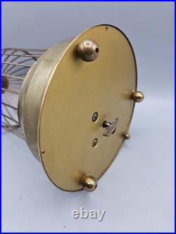Vintage German Brass Cage Singing Automaton Bird Music Box (works! No sound)