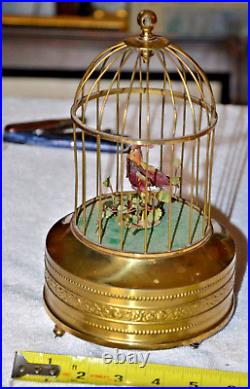 Vintage German Karl Griesbaum Singing Bird Cage Automaton Music Box