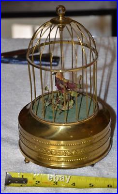 Vintage German Karl Griesbaum Singing Bird Cage Automaton Music Box