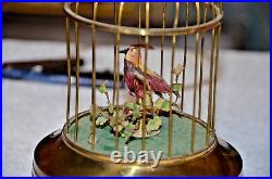 Vintage German Karl Griesbaum Singing Bird Cage Automaton Music Box