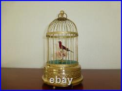 Vintage German Karl Griesbaum Singing Bird Cage Automaton Music Box (see Video)