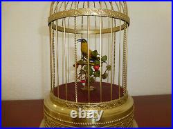 Vintage German Karl Griesbaum Singing Bird Cage Automaton Music Box (see Video)