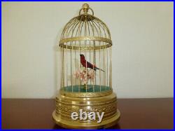 Vintage German Karl Griesbaum Singing Bird Cage Automaton Music Box (see Video)