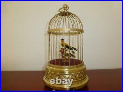 Vintage German Karl Griesbaum Singing Bird Cage Automaton Music Box (see Video)