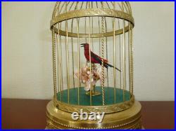 Vintage German Karl Griesbaum Singing Bird Cage Automaton Music Box (see Video)