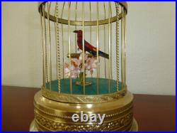 Vintage German Karl Griesbaum Singing Bird Cage Automaton Music Box (see Video)