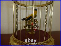 Vintage German Karl Griesbaum Singing Bird Cage Automaton Music Box (see Video)