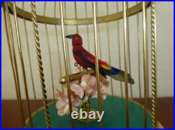 Vintage German Karl Griesbaum Singing Bird Cage Automaton Music Box (see Video)