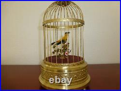 Vintage German Karl Griesbaum Singing Bird Cage Automaton Music Box (see Video)