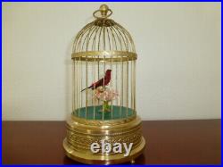 Vintage German Karl Griesbaum Singing Bird Cage Automaton Music Box (see Video)