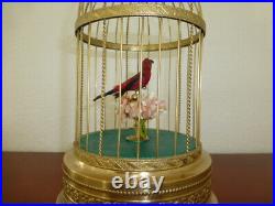 Vintage German Karl Griesbaum Singing Bird Cage Automaton Music Box (see Video)