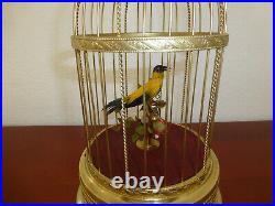 Vintage German Karl Griesbaum Singing Bird Cage Automaton Music Box (see Video)