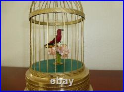 Vintage German Karl Griesbaum Singing Bird Cage Automaton Music Box (see Video)