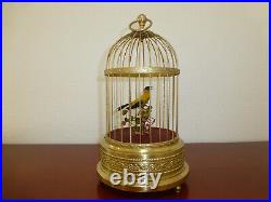 Vintage German Karl Griesbaum Singing Bird Cage Automaton Music Box (see Video)