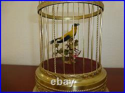 Vintage German Karl Griesbaum Singing Bird Cage Automaton Music Box (see Video)