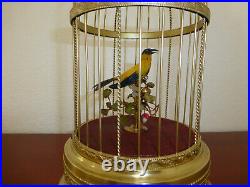 Vintage German Karl Griesbaum Singing Bird Cage Automaton Music Box (see Video)