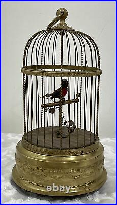Vintage German Karl Griesbaum Singing Bird Cage Music Box