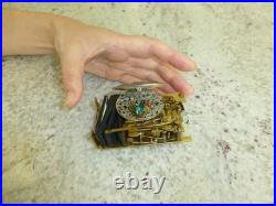 Vintage German Singing Bird Box Musical Automaton Silver Metal Case With Key