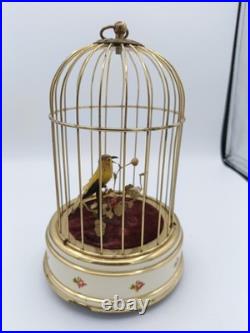 Vintage German Singing Bird Cage Automaton Music Box