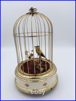 Vintage German Singing Bird Cage Automaton Music Box