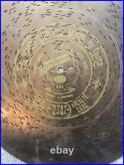 Vintage German Symphonion Metal Music Box Disc 10 5/8 Lot of 6