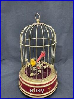 Vintage Germany Automaton Singing Bird Musical Cage, Read