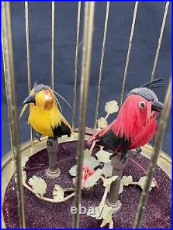 Vintage Germany Automaton Singing Bird Musical Cage, Read