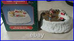 Vintage Gift Treasury JCPenney Skating Bear Mirrored Action Music Box Works