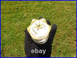 Vintage Gold Gilt Metal Carousel Music Box Antimony Horses Mirrored Column