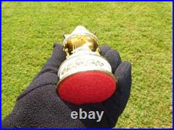 Vintage Gold Gilt Metal Carousel Music Box Antimony Horses Mirrored Column