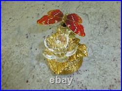 Vintage Gold Tone Butterfly Musical Automaton Music Box (Watch The Video)