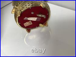 Vintage Gold Tone Butterfly Musical Automaton Music Box With The Box