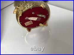 Vintage Gold Tone Butterfly Musical Automaton Music Box With The Box