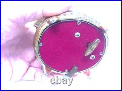 Vintage Gold Tone Metal Flapping Wing Hummingbird Rotating Rose Music Box