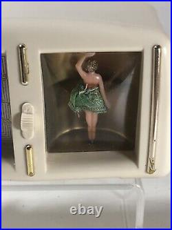 Vintage Goldbuhl Art Deco Spinning Ballerina Television Music Box/Clock Germany