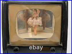 Vintage Goldbuhl Art Deco Spinning Ballerina Television Music Box/Clock Germany