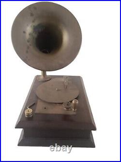 Vintage Gramophone Music Box Still Working-PLEASE SEE ALL PHOTOS