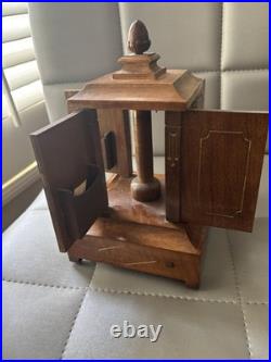 Vintage HELVETIC Wooden Musical Carousel Dispenser Cigarette WORKING Baby Face