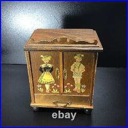 Vintage Hand Made Thrones Jewelry Music Box Schweden Madel Made in Switzerland