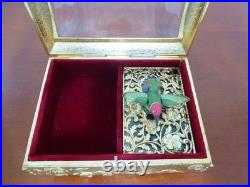 Vintage Hummingbird Automaton Music Box Jewelry Box (watch The Video)