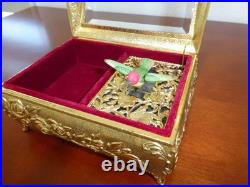 Vintage Hummingbird Automaton Music Box Jewelry Box (watch The Video)